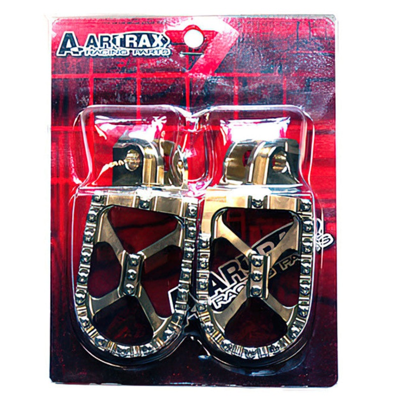 Yamaha/GAS GAS MX foot pegs Blue alloy 56mm wide Artrax (MFP1511)