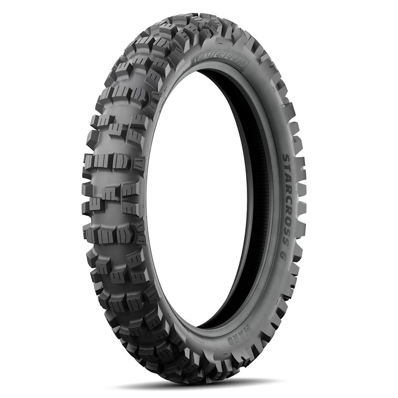 110/90-19 Bias 62M StarCross 6 Hard Tyre NHS TT Rear Michelin (M1911090SC6HARDR)