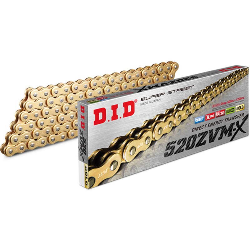 520ZVM-X x 98ZB G&G X’Ring chain w/ ZJ rivet link DID (520ZVMX98G)