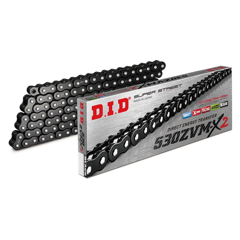 530ZVM-X2 x 120ZB B&B X’Ring solid bush chain w/ ZJ rivet link DID (530ZVMX2120B)