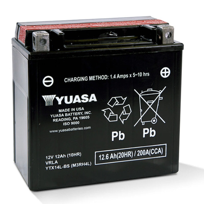 I YTX14L-BS DG Battery with 0.69ltr acid pack Yuasa. Indent (YTX14LBSPK)