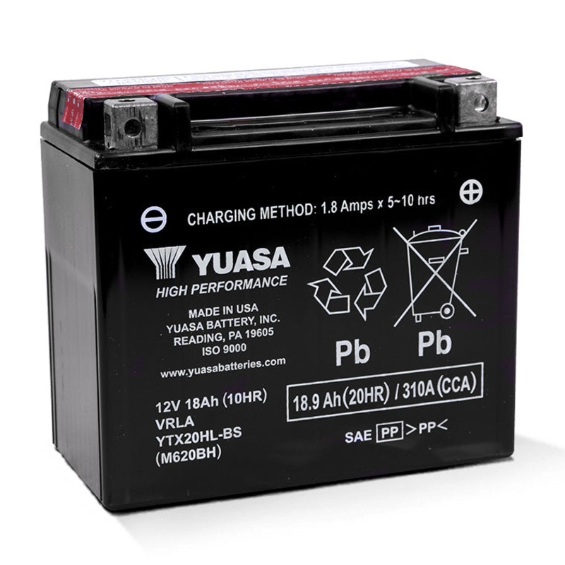 I YTX20HL-BS DG Battery with acid pack Made in USA Yuasa. Indent (EYTX20HLBS)