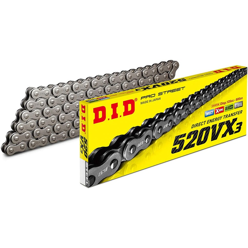 520VX3 x 116FB X’Ring solid bush chain w/ FJ clip link DID (520VX3116)