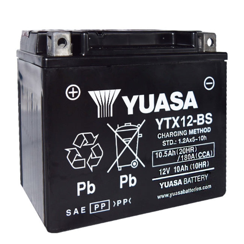 I YTX12-BS DG Battery with acid pack 0.6l Yuasa. Alt: DMH12. Indent (YTX12BSPK)