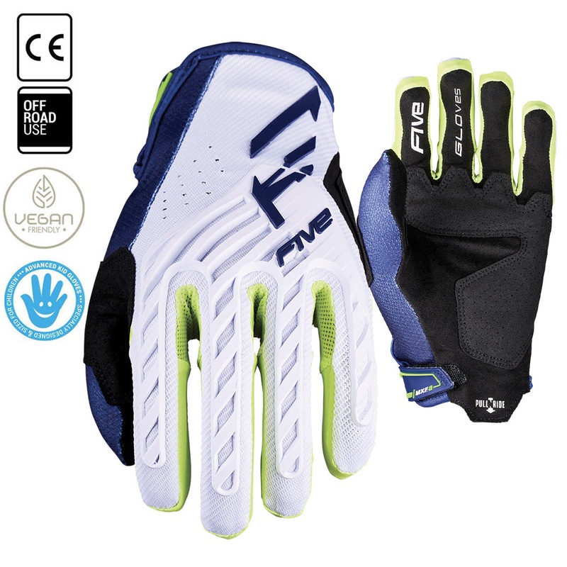 FIVE MXF3 EVO Kids Gloves 02/XS MXF3 EVO Kid Black Glove FIVE