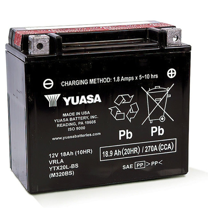 I YTX20L-BS DG Battery with 0.93ltr acid pack Yuasa. Indent (YTX20LBSPK)