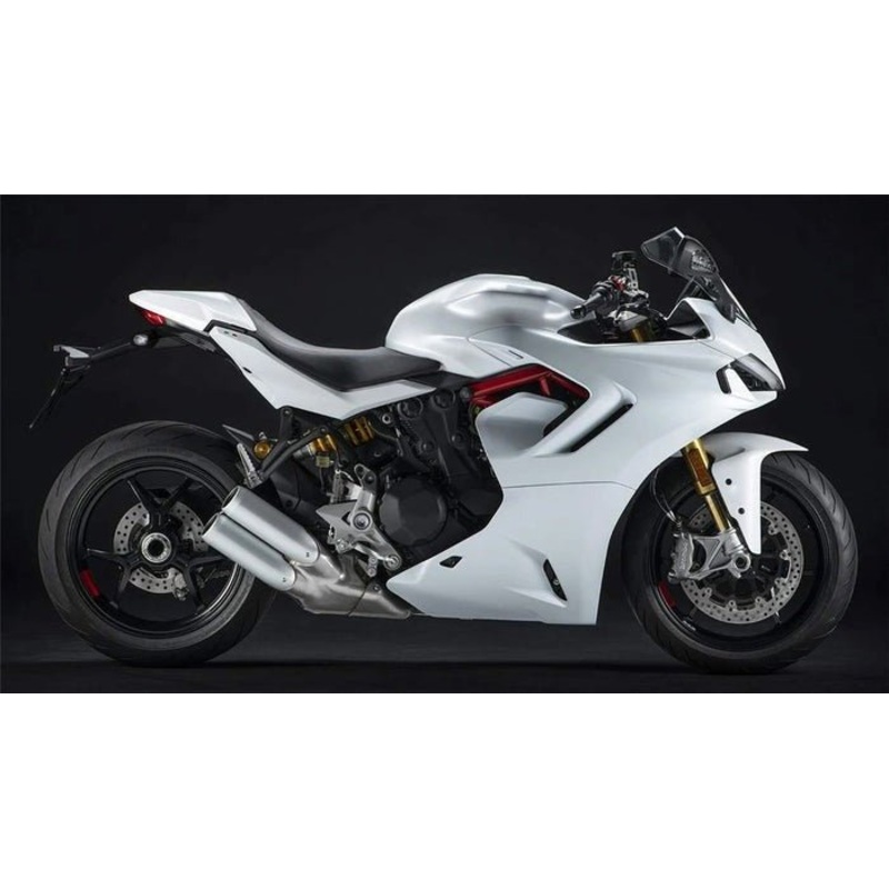 Ducati SuperSport 950 Fairings (2021-2024) All Pearl White No Tank No Seat Cowl No Bolt Kit