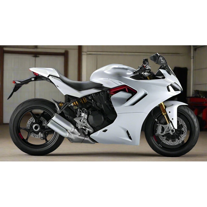 Ducati SuperSport 950S Fairings (2021-2024) All White No Tank No Seat Cowl No Bolt Kit
