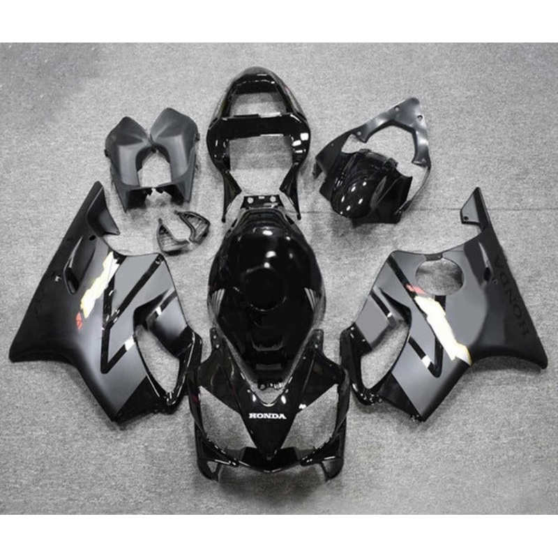 Honda CBR600F4i (2001-2003) Black, Matte Black, White Fairings Clear Windscreen: Free No Bolt Kit No Tank