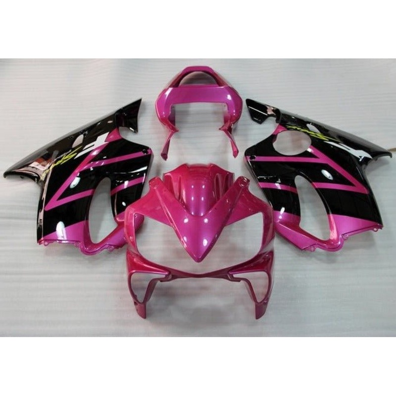 Honda CBR600F4i (2001-2003) Pink, Black, White, Yellow Fairings Clear Windscreen: Free No Bolt Kit No Tank