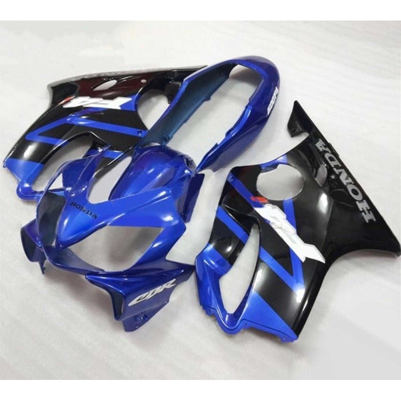 Honda CBR600F4i (2004-2007) Blue, Black, White, Gray Fairings Clear Windscreen: Free No Bolt Kit No Tank