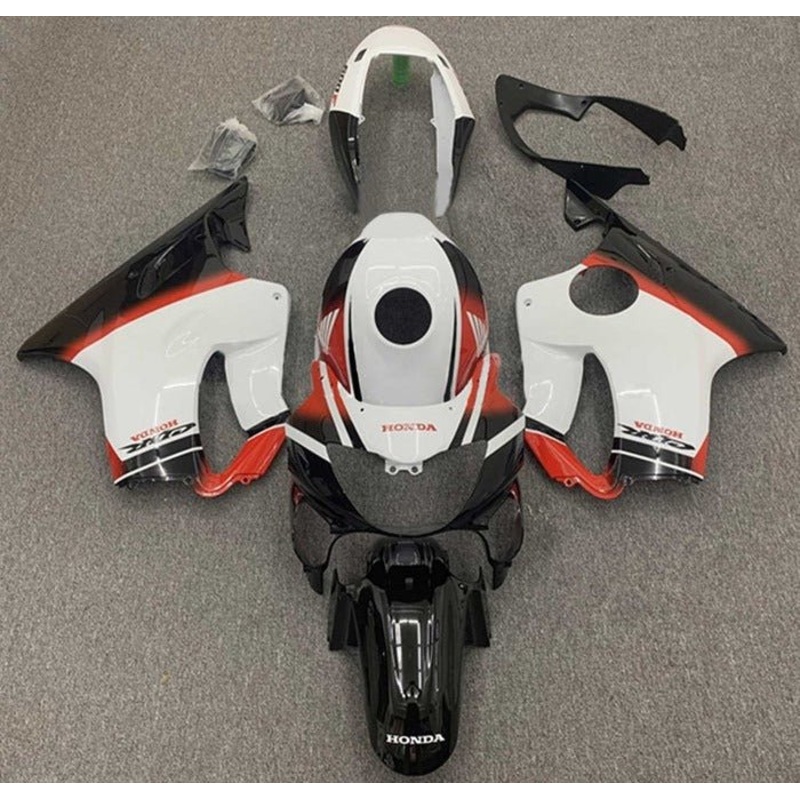 Honda CBR600F4i (2004-2007) White, Black, Red Fairings Clear Windscreen: Free No Bolt Kit No Tank