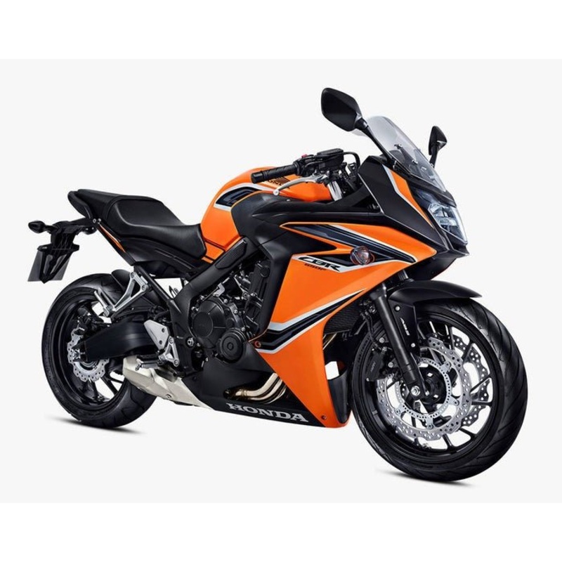 Honda CBR650F Fairings (2014-2016) Orange, Black No Bolt Kit Free Clear Windscreen