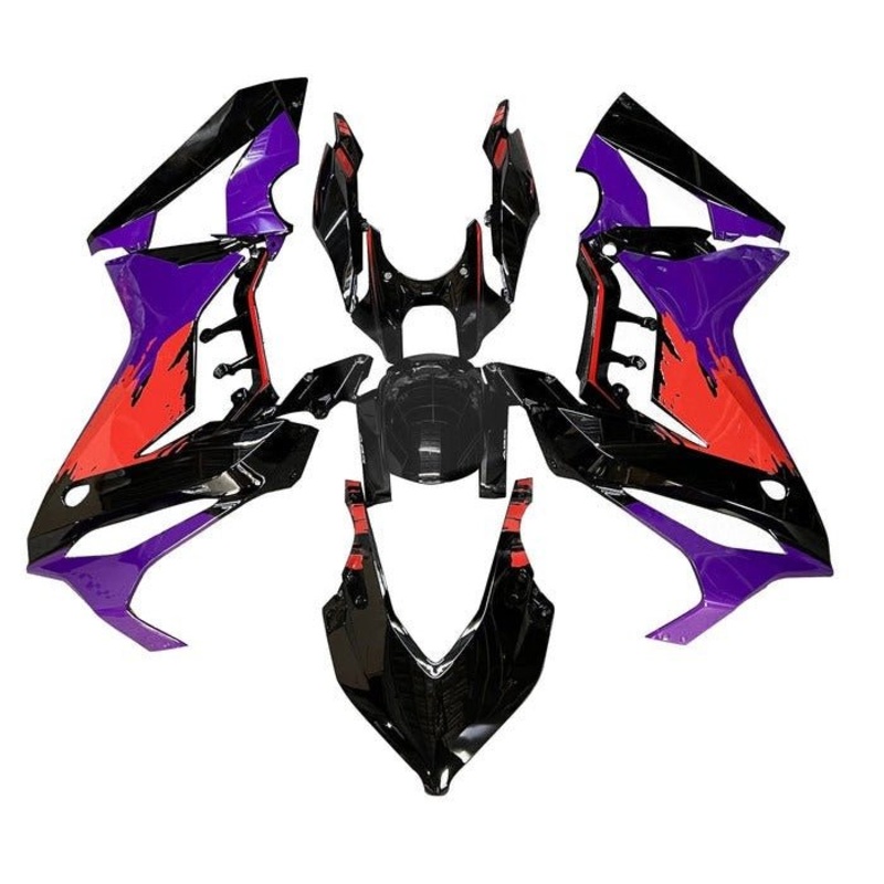 Honda CBR650R Fairings (2019-2020) Black, Purple, Red No Tank No Bolt Kit Free Clear Windscreen