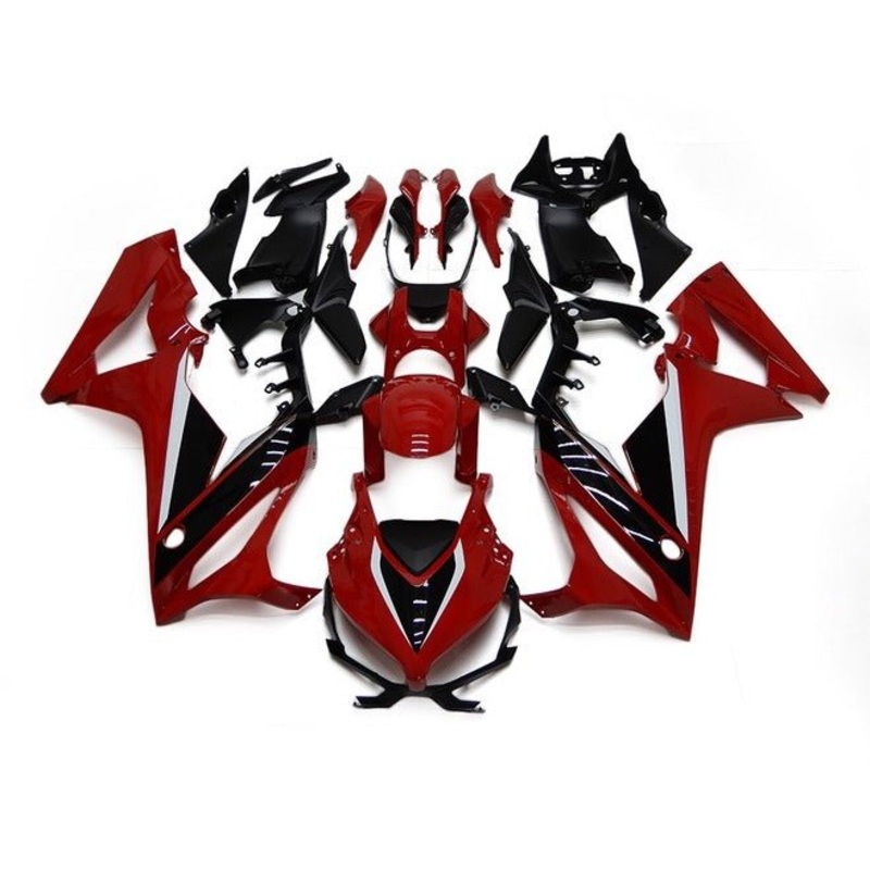 Honda CBR650R Fairings (2019-2020) Dark Red, Black, White No Tank No Bolt Kit Free Clear Windscreen