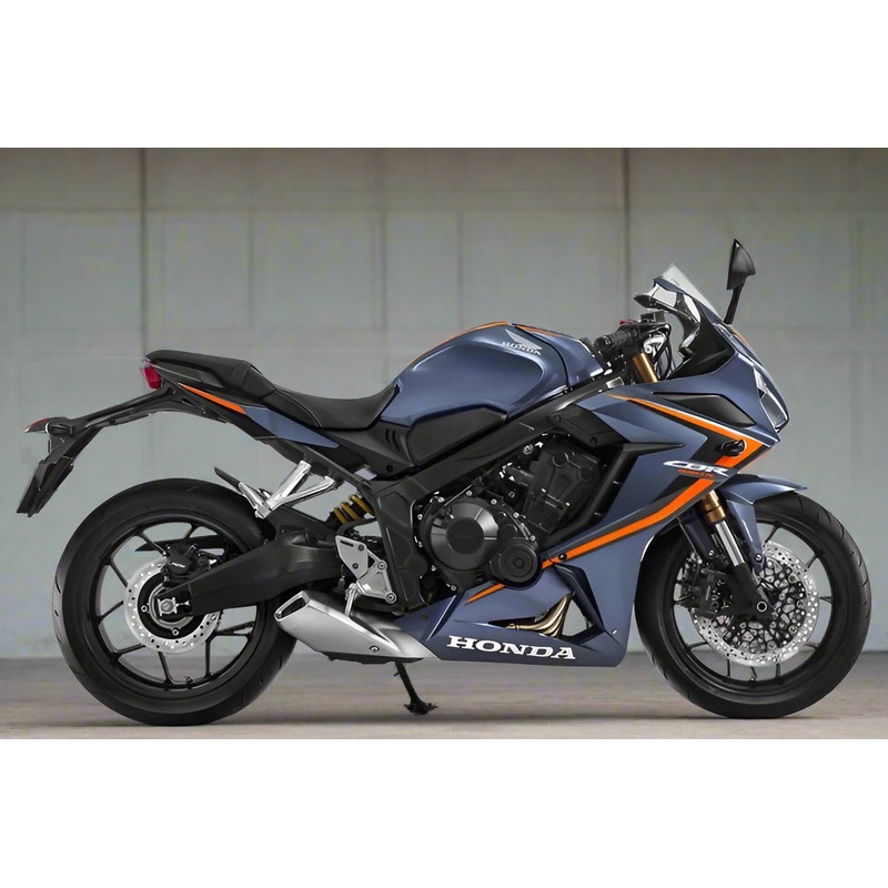 Honda CBR650R Fairings (2021-2023) Dark Blue Gloss, Orange, Black No Tank No Bolt Kit Free Clear Windscreen