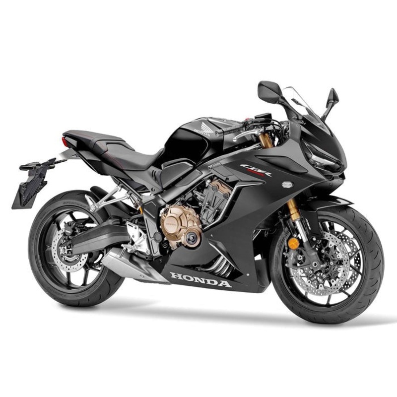 Honda CBR650R Fairings (2021-2023) Matte Black No Tank No Bolt Kit Free Clear Windscreen