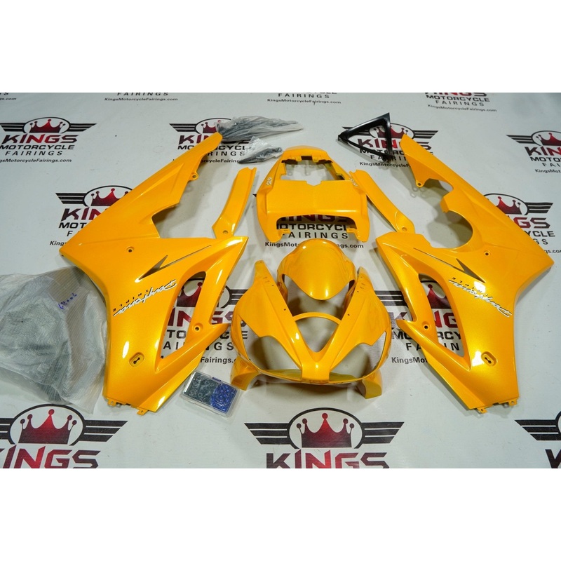 Triumph Daytona 675 (2009-2012) Scorched Yellow Fairings Clear Windscreen: Free No Bolt Kit