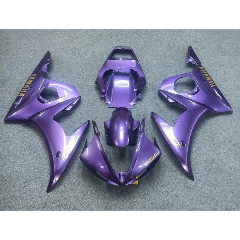 Yamaha YZF-R6 (2003-2004) Purple, Gold Fairings Clear Windscreen: Free No Seat Cowl No Bolt Kit