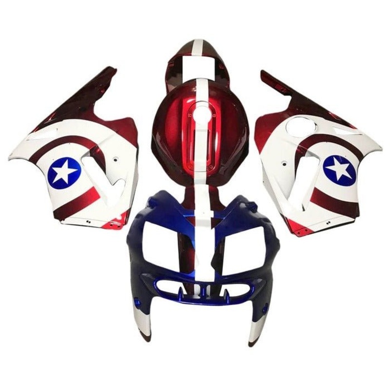 Fairing kit for a Kawasaki Ninja ZX12R (2000-2001) Blue, Red, White, Captain America No Seat Cowl No Bolt Kit No Tank