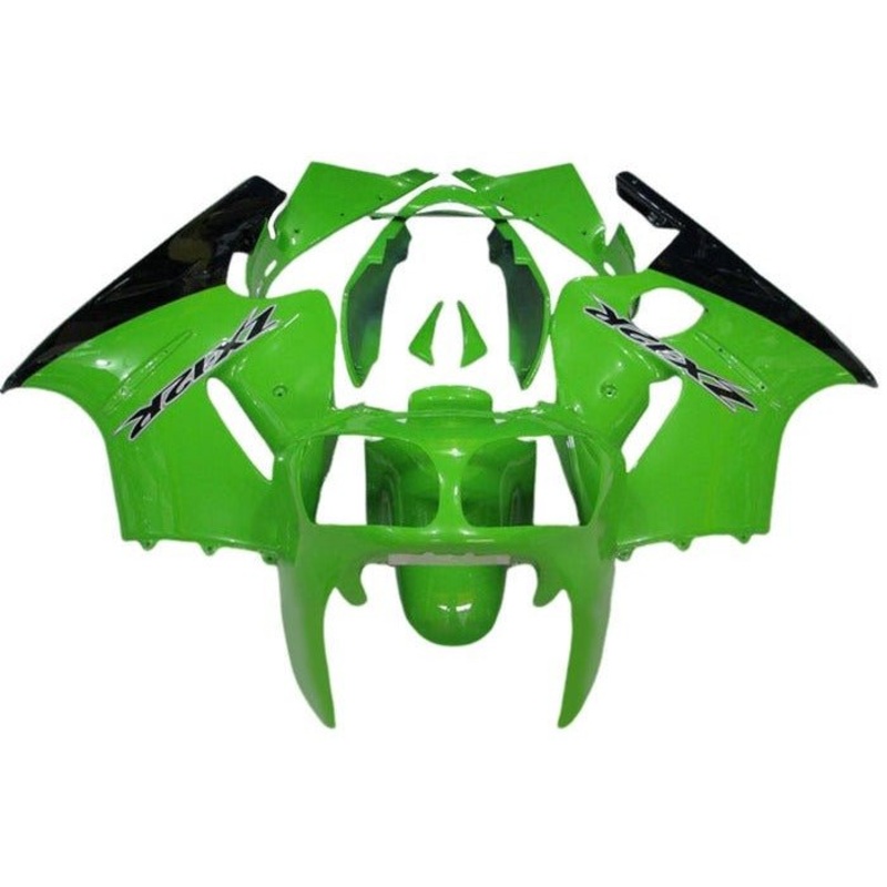 Fairing kit for a Kawasaki Ninja ZX12R (2000-2001) Green, Black No Seat Cowl No Bolt Kit No Tank
