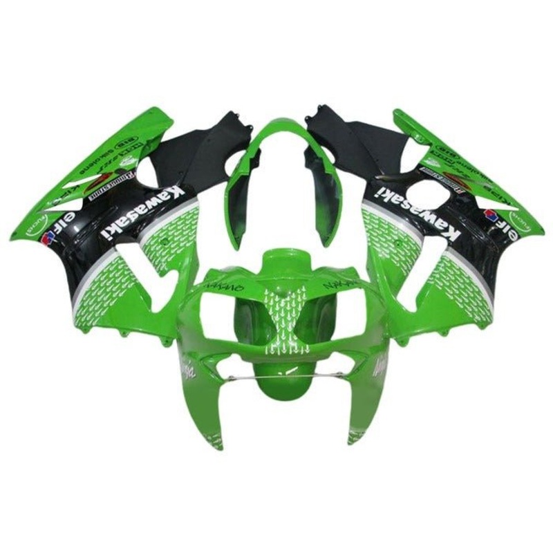 Fairing kit for a Kawasaki Ninja ZX12R (2000-2001) Green, Black, White Elf No Seat Cowl No Bolt Kit No Tank