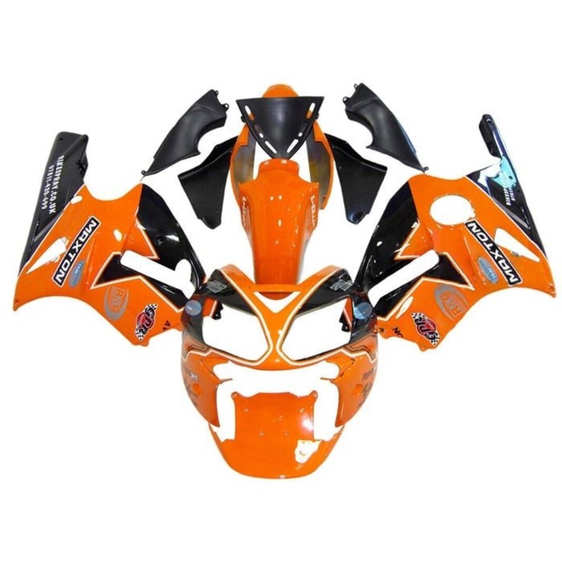 Fairing kit for a Kawasaki Ninja ZX12R (2000-2001) Orange, Black, White No Seat Cowl No Bolt Kit No Tank