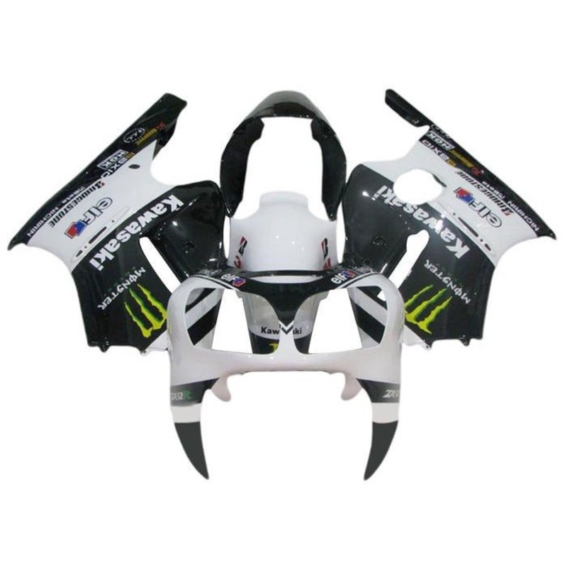 Fairing kit for a Kawasaki Ninja ZX12R (2000-2001) White, Black, Monster No Seat Cowl No Bolt Kit No Tank