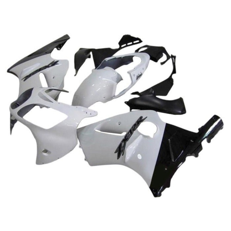 Fairing kit for a Kawasaki Ninja ZX12R (2000-2001) White, Black No Seat Cowl No Bolt Kit No Tank