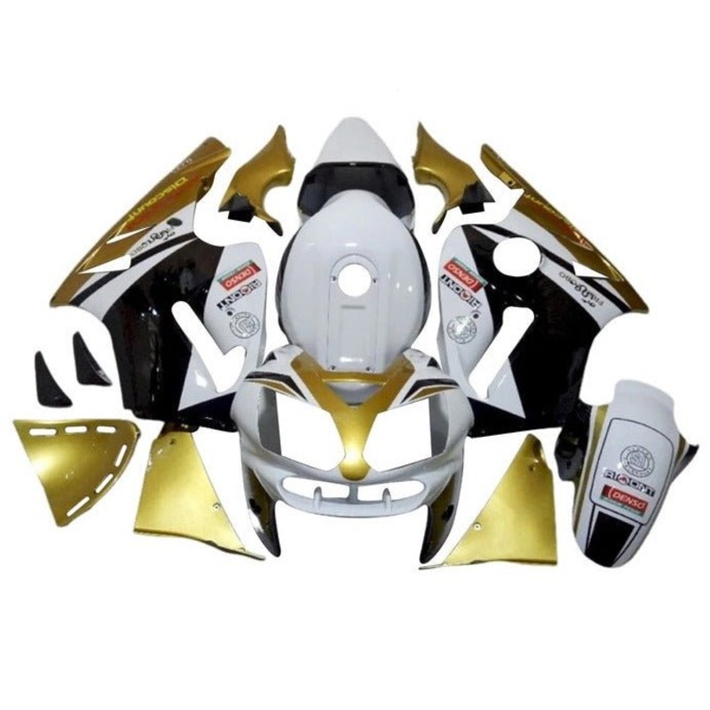 Fairing kit for a Kawasaki Ninja ZX12R (2000-2001) White, Gold, Black No Seat Cowl No Bolt Kit No Tank