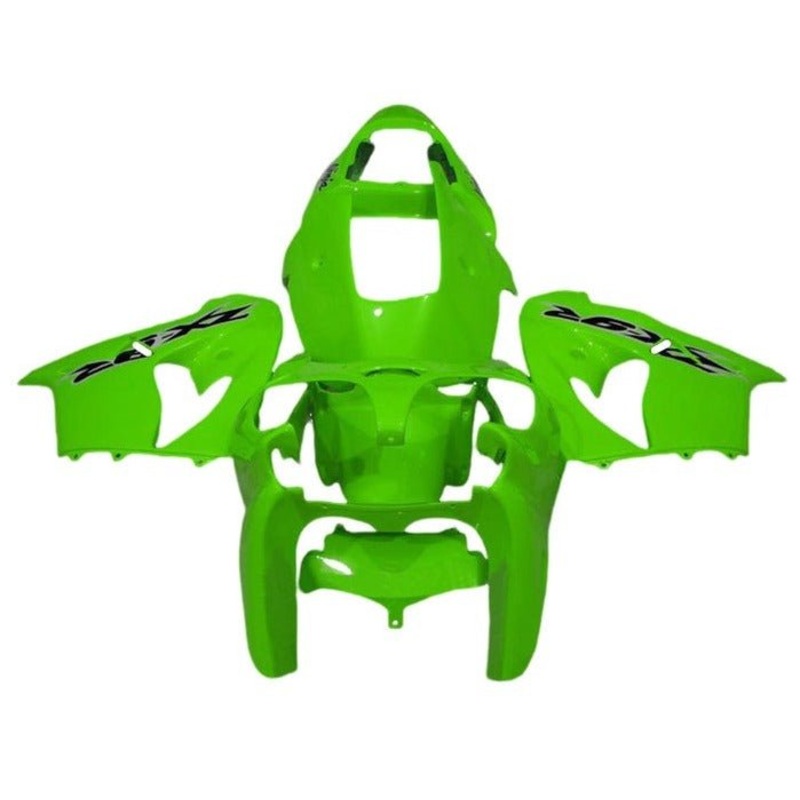 Fairing Kit for a Kawasaki ZX-9R (2000-2001) Green, Black CLEAR WINDSCREEN: FREE NO SEAT COWL NO BOLT KIT