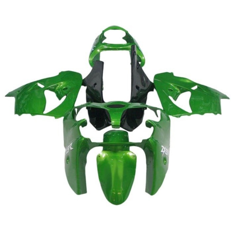 Fairing Kit for a Kawasaki ZX-9R (2000-2001) Green Gloss CLEAR WINDSCREEN: FREE NO SEAT COWL NO BOLT KIT