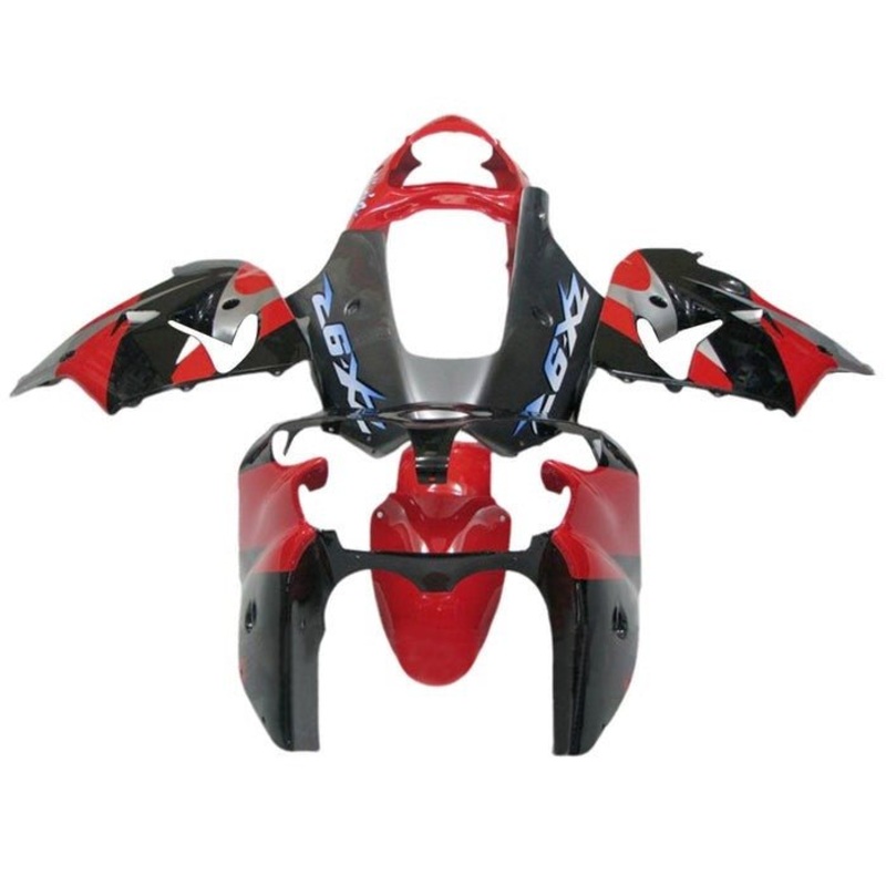 Fairing Kit for a Kawasaki ZX-9R (2000-2001) Red, Black, Gray CLEAR WINDSCREEN: FREE NO SEAT COWL NO BOLT KIT