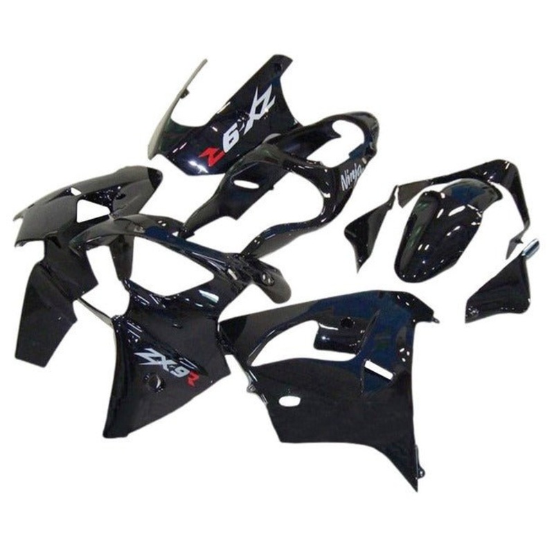 Fairing Kit for a Kawasaki ZX-9R (2002-2003) Black CLEAR WINDSCREEN: FREE NO SEAT COWL NO BOLT KIT