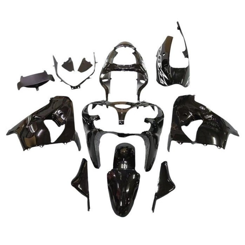 Fairing Kit for a Kawasaki ZX-9R (2002-2003) Black, White CLEAR WINDSCREEN: FREE NO SEAT COWL NO BOLT KIT