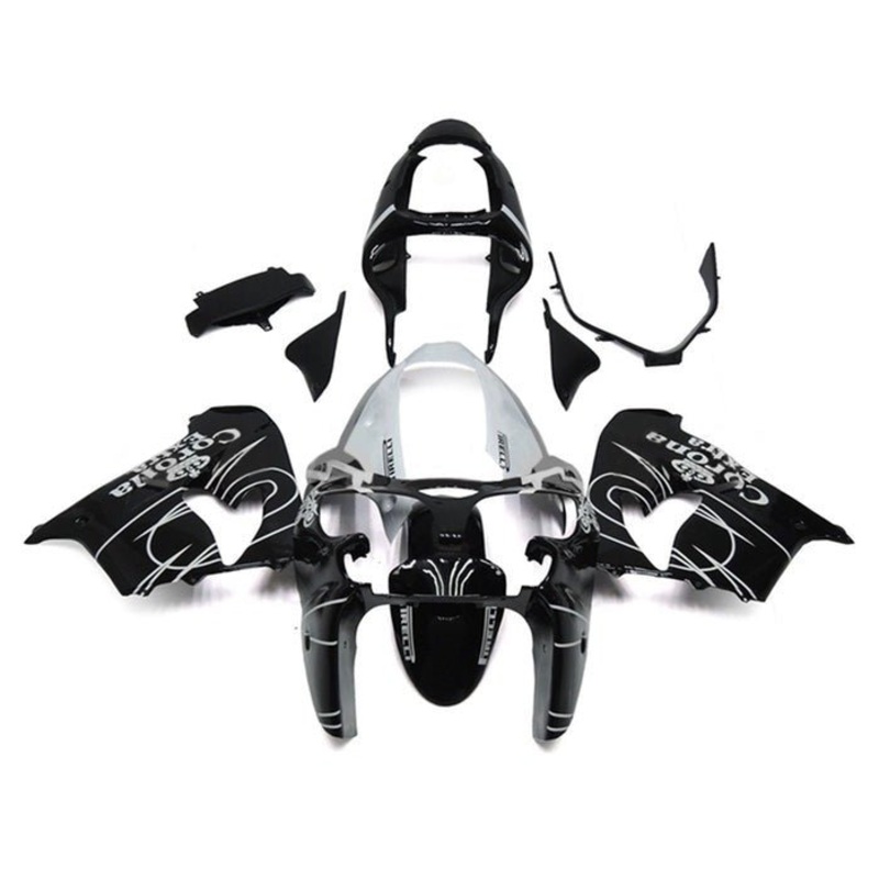 Fairing Kit for a Kawasaki ZX-9R (2002-2003) Black, White, Corona CLEAR WINDSCREEN: FREE NO SEAT COWL NO BOLT KIT