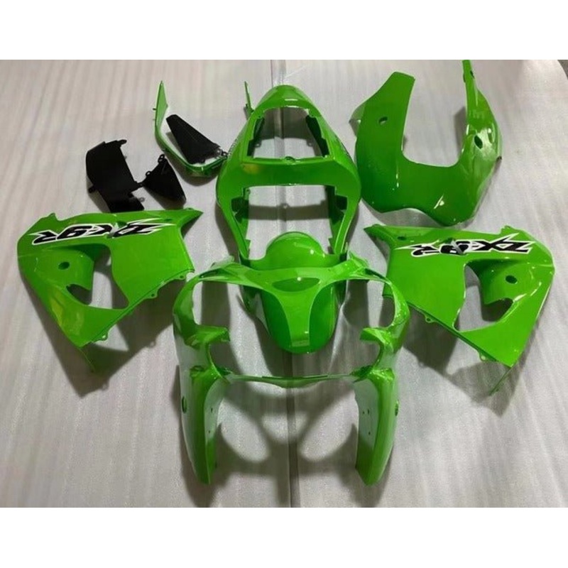 Fairing Kit for a Kawasaki ZX-9R (2002-2003) Green Gloss, Black, White CLEAR WINDSCREEN: FREE NO SEAT COWL NO BOLT KIT