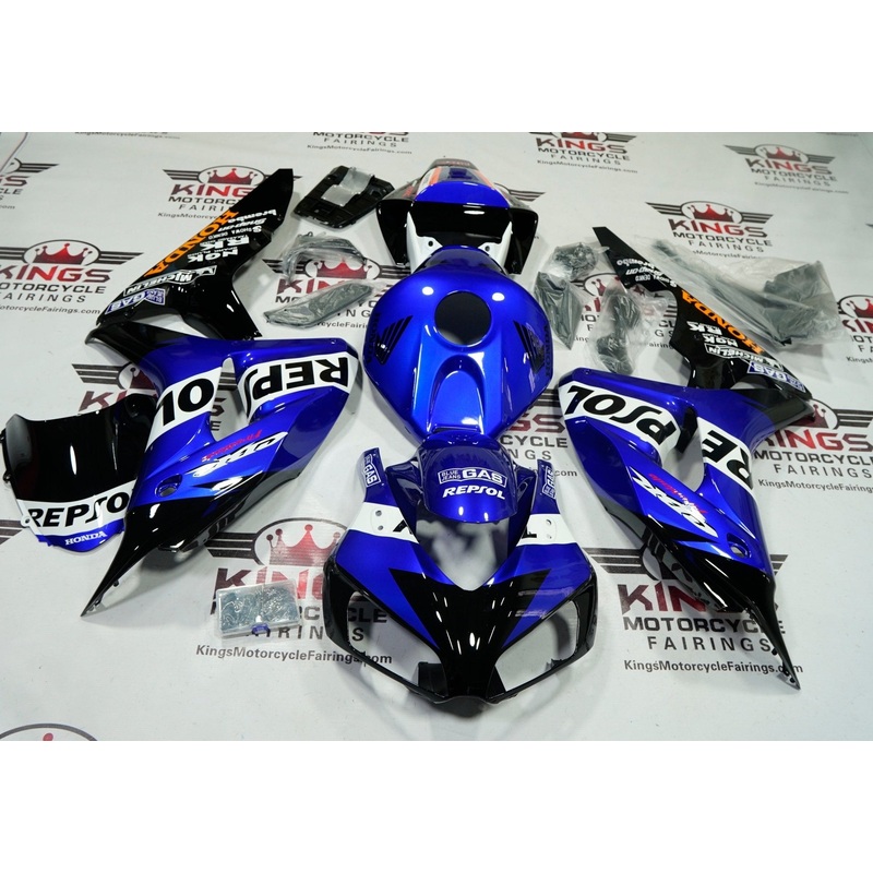 Honda CBR1000RR (2006-2007) Blue, White Repsol Fairings No Seat Cowl No Bolt Kit No Tank
