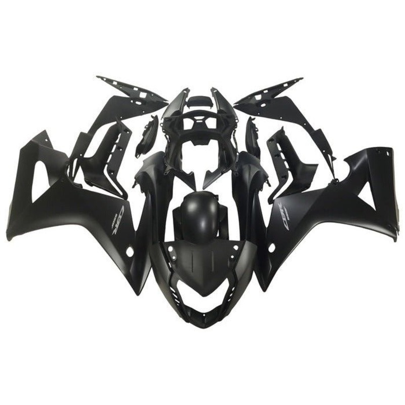 Honda CBR650F Fairings (2017-2018) Matte Black No Bolt Kit Free Clear Windscreen