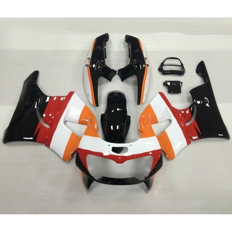 Honda CBR900RR Fairings (1994-1995) White, Orange, Red, Black Free Clear Windscreen No Bolt Kit