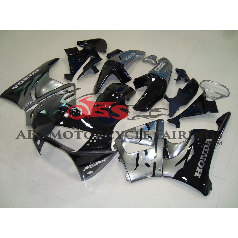 Honda CBR900RR Fairings (1998-1999) Black, Gray, Chrome Free Clear Windscreen No Bolt Kit