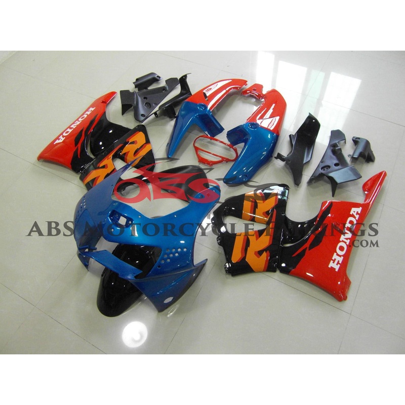Honda CBR900RR Fairings (1998-1999) Blue, Black, Red, Yellow Free Clear Windscreen No Bolt Kit