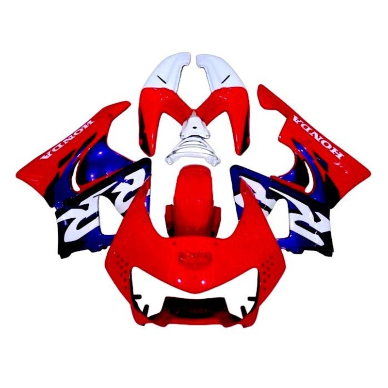 Honda CBR900RR Fairings (1998-1999) Red, Blue, White Free Clear Windscreen No Bolt Kit