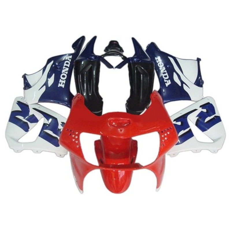 Honda CBR900RR Fairings (1998-1999) Red, White, Blue Free Clear Windscreen No Bolt Kit