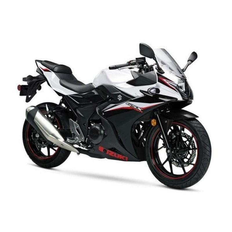 Suzuki GSX250R (2017-2021) Black, White, Red Fairings No Seat Cowl No Bolt Kit No Tank