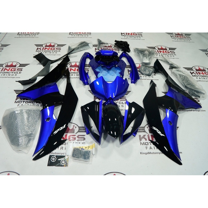 Yamaha YZF-R6 (2008-2016) Blue, Gloss Black Fairings No Seat Cowl No Bolt Kit No Tank