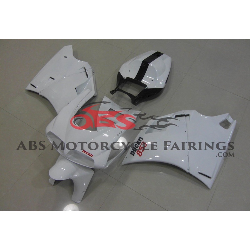 Ducati 916 (1994-1999) White, Black, Red Fairings Clear Windscreen: Free No Bolt Kit