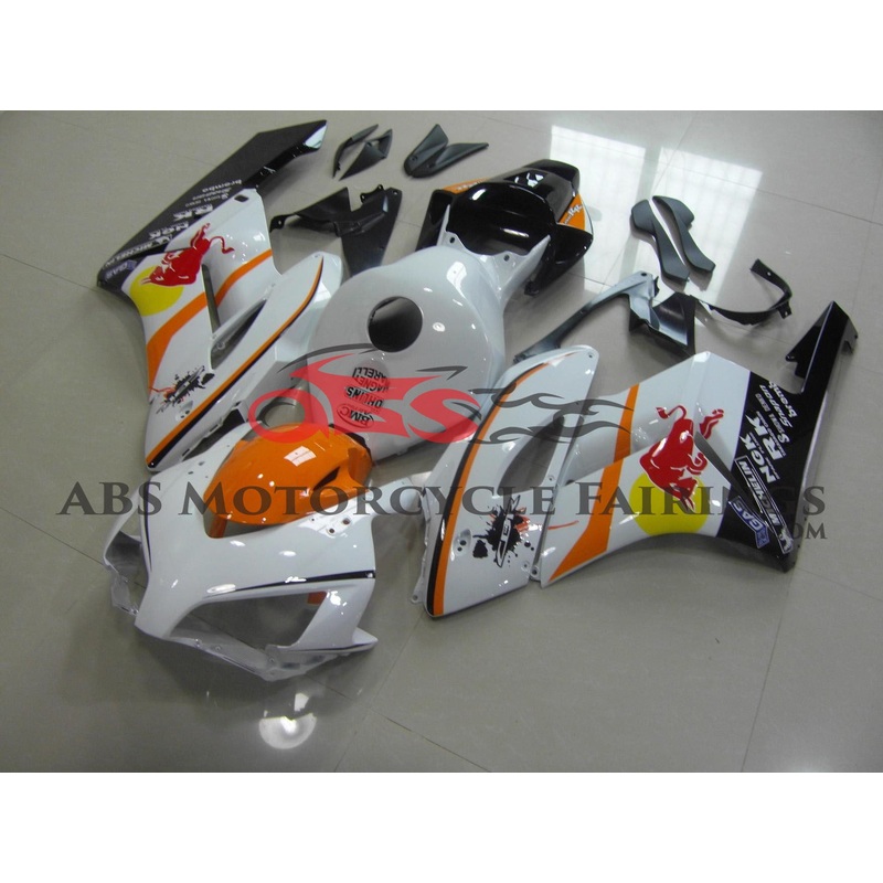 Honda CBR1000RR (2004-2005) White & Orange Red Bull Fairings No Seat Cowl No Bolt Kit No Tank