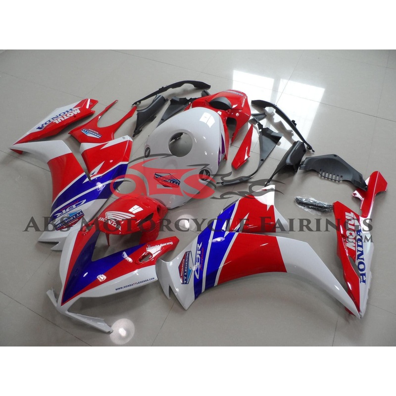 Honda CBR1000RR (2012-2016) White, Red & Blue TT Legends Fairings No Seat Cowl No Bolt Kit No Tank