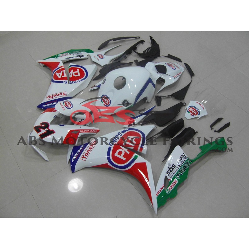 Honda CBR1000RR (2012-2016) White, Red, Green & Blue PATA Fairings No Seat Cowl No Bolt Kit No Tank